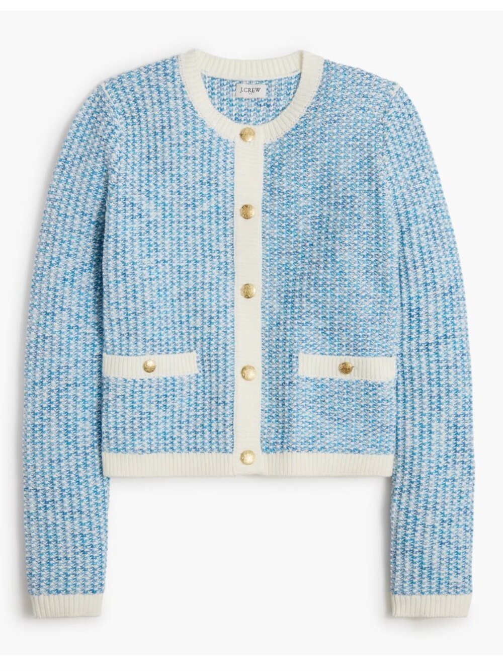 J.Crew Factory Popcorn-Stitch Lady Jacket Cardigan Sweater (Blue) -Size XXL- NWT